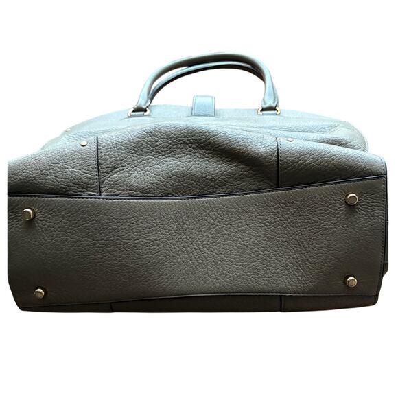 Women's Vintage Coach‎ Mercer Taupe Gray Pebbled Leather Large Tote Bag - Picture 4 of 5